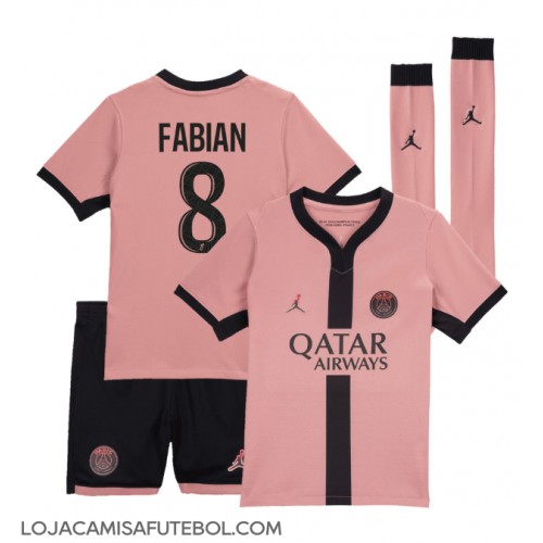 Camisa de Futebol Paris Saint-Germain Fabian Ruiz #8 Equipamento Alternativo Infantil 2024-25 Manga Curta (+ Calças curtas)